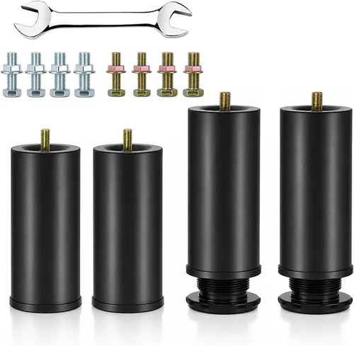 Vista 19 de Base de cama ajustable de metal de 2 a 3.5 pulgadas, reemplazo de patas de patas de alta resistencia, altura extra, compatible con el 93%