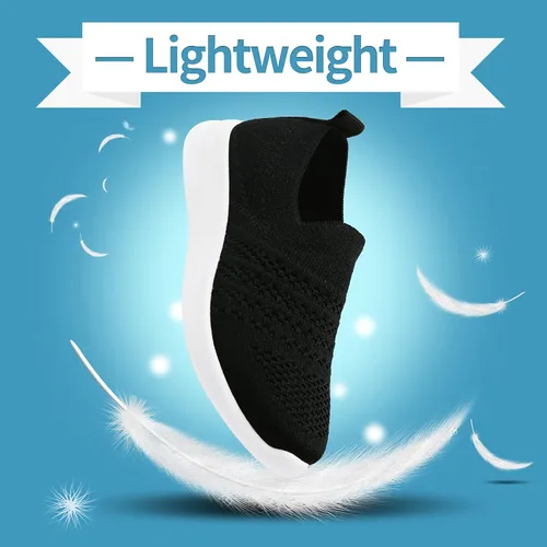 Vista 6 de Apawwa Zapatos de correr ligeros para niños, color rosa/azul/azul marino/negro, zapatos para caminar para niños pequeños/niños grandes