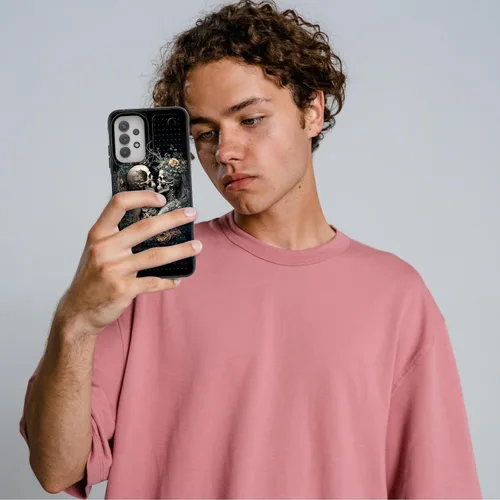 Vista 7 de Funda de teléfono para Samsung Galaxy A23 5G/A04/A04S/A13 5G/A32 5G de doble capa [parte trasera texturizada antideslizante] Funda protectora de TPU