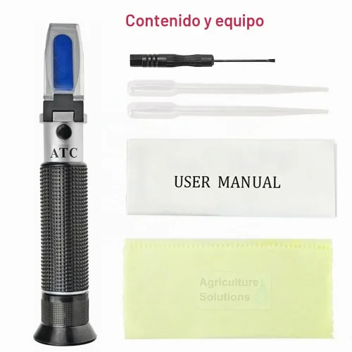 Vista 6 de Agriculture Solutions Refractómetro de Alcohol para Medición de Porcentaje de Volumen de Alcohol Espirituoso con Compensación Automática