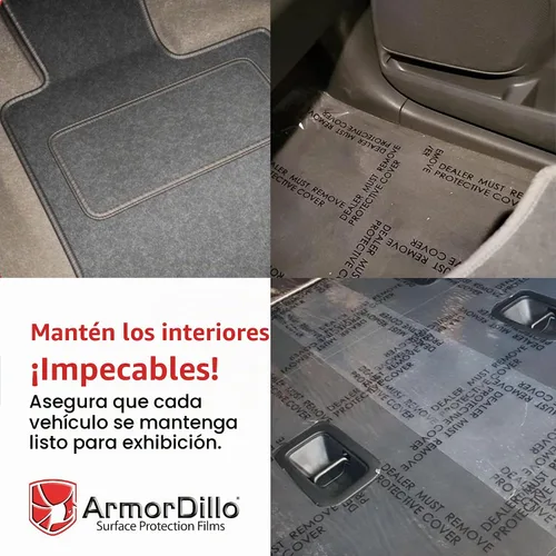 Vista 3 de ArmorDillo Tapetes para piso que el distribuidor debe quitar – 45,7 cm x 61 m de película de plástico transparente Rollo adhesivo para protección