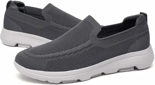 Vista 4 de konhill Mocasines sin cordones para hombre, tenis casuales de malla
