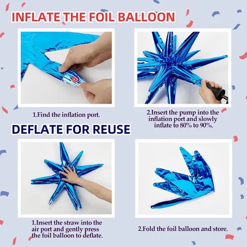 Vista 4 de Kit de arco de guirnalda de globos rojos, blancos y azules con globos