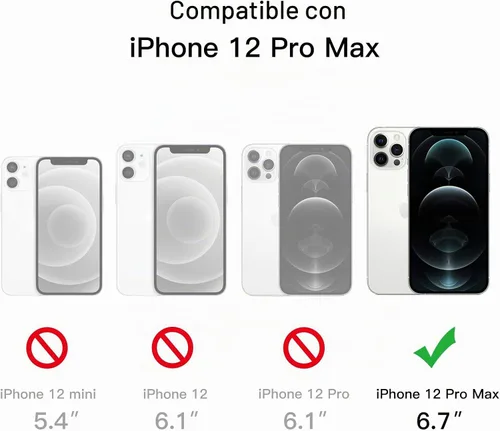 Vista 2 de JETech Funda magnética para iPhone 12 Pro Max, color negro