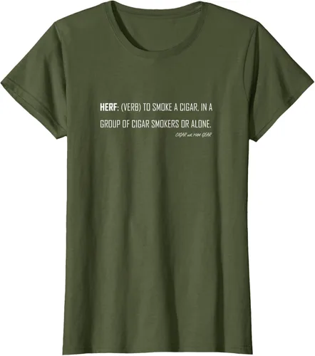 Vista 32 de Herf definition - Camiseta de manga corta, diseño con texto "Cigar Smoker Puff Verb Stogie Habano" Negro