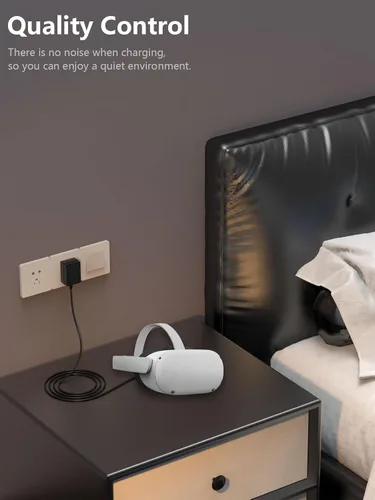 Vista 6 de Cable de carga USB C VR para Meta Oculus Quest 2 Quest 1 Muelle de carga Quest 2 Auriculares de realidad virtual Quest 2 Link Tipo C Cable de carga