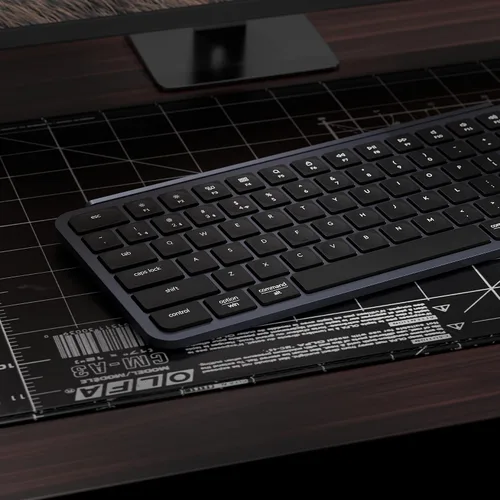 Vista 8 de Keychron B1 Pro Ultra-Slim ZMK/Launcher Teclado Inalámbrico Bluetooth 2.4 GHz/Conexión por Cable para Mac Windows Linux - Gris