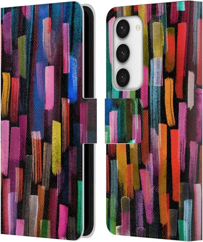 Vista 141 de Head Case Designs Officially Licensed Ninola Brushstrokes Black Summer Patterns Leather Wallet Case Compatible with Samsung Galaxy A07 4G