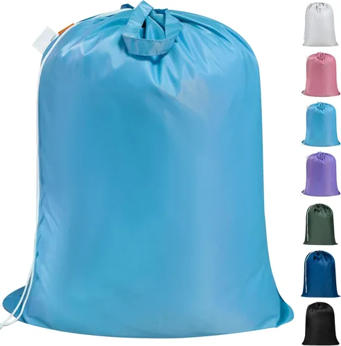 Vista 7 de Polecasa - Mochila de lavandería duradera con correas acolchonadas, tela resistente a desgarros, 3.8 oz/yd² y múltiples bolsillos, grande, Negro