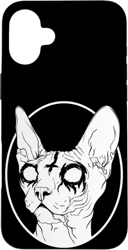 Vista 23 de Black Metal Sphynx Cat Pastel Goth and Death Metal Case for iPhone 17