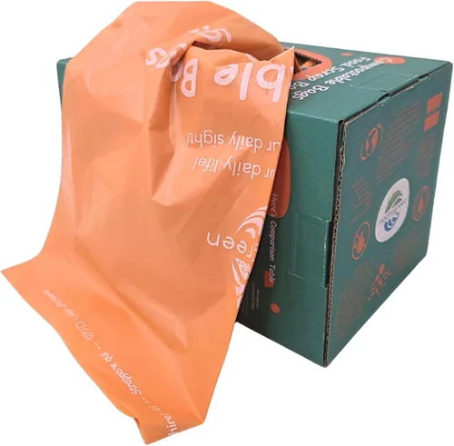 Vista 8 de Bolsas de basura compostables de 13 galones, bolsas altas de basura de alimentos resistentes para cocina, extragruesas, certificadas US BPI ASTM
