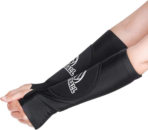 Vista 5 de obmwang 2 piezas de accesorios de voleibol incluyendo rodilleras de voleibol y manguitos de voleibol con almohadillas de protección y orificio