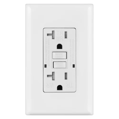 Vista 8 de Micmi Salida GFCI, receptáculo GFI resistente a manipulaciones con indicador LED, interruptor de circuito de falla de tierra de prueba automática