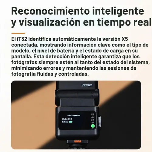 Vista 7 de GODOX iT32 TTL Flash de cámara para Canon con disparador de flash inalámbrico X5C, compatible con 5D Mark IV,5D Mark III,5D Mark II,6D Mark