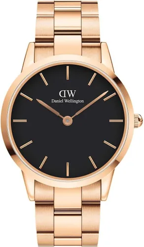 Vista 9 de Daniel Wellington Iconic Link Reloj pulsera de eslabones de oro rosa o plata