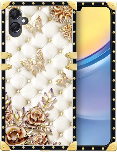 Vista 89 de Funda compatible con Samsung Galaxy A03S 4G, TPU suave de lujo y parte trasera de policarbonato duro para niñas y mujeres, funda protectora a prueba