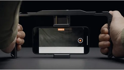 Vista 16 de 9.Solutions Plataforma de video para teléfono inteligente, estabilizador de video de mano, kit de aparejo de video de mano, jaula de vlogging