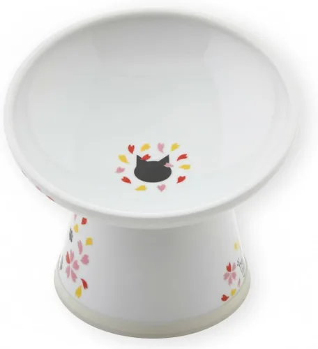 Vista 18 de Tazón elevado de comida para gatos Necoichi – Tazón elevado de cerámica para gatos para fatiga de bigotes y cuello, apto para lavavajillas
