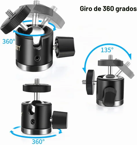 Vista 4 de UTEBIT Super abrazadera de montaje con mini cabeza de bola, 1.181 in