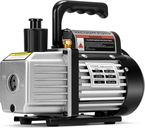 Vista 2 de VIVOHOME Bomba de vacío HVAC de una sola etapa de 4.5 CFM 1/3 HP 110V con botella de aceite y 220 libras de alta precisión digital electrónica