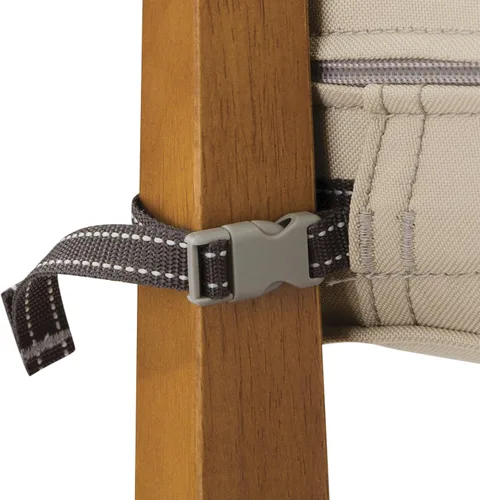 Vista 4 de Classic Accessories Montlake - Funda deslizante para cojín de asiento rectangular resistente al agua de 21 x 19 x 5 pulgadas para exteriores, funda