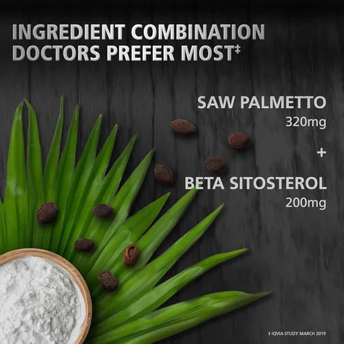 Vista 7 de Urinozinc Prostate Plus, Saw Palmetto & Beta Sitosterol Suplemento para hombres, reduce la micción frecuente (suministro para 2 meses, 120 unidades)