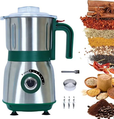 Vista 7 de Molinillo de cocina versátil Molinillo eléctrico de 500 W Muele especias, nueces, granos, café 3 cuchillas de acero inoxidable Uso en seco