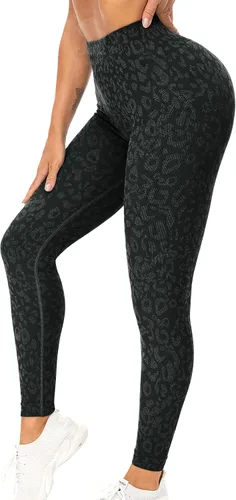 Vista 4 de YEOREO - Leggings de entrenamiento sin costuras para mujer mallas que levantan los glúteos, pantalones para el gimnasio y para hacer yoga.