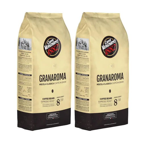 Vista 17 de Caffe Vergnano 1882 Antica Bottega Espresso de grano entero arábica tostado medio – Granos de café italianos chocolate, nueces y notas de caramelo