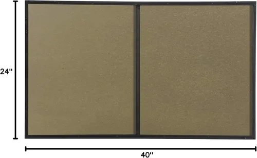 Vista 10 de Elegant Decor Monet - Espejo rectangular con marco de metal (40 x 24 pulgadas), color negro