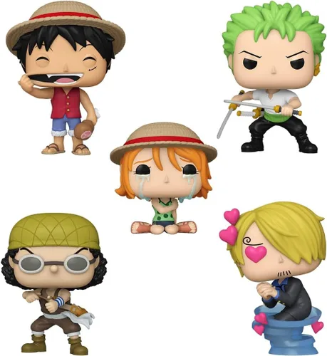 Vista 2 de Funko Animación: One Piece - Luffy/Zoro/Nami/Usopp/Sanji, 5-Pk