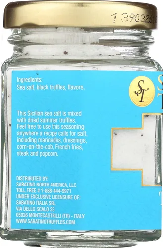 Vista 5 de Sabatino Sal de América del Norte, trufa, 3.40 onzas Gourmet totalmente natural; Kosher; proyecto sin OMG certificado