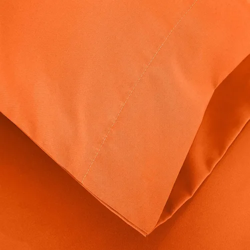 Vista 5 de ARTALL Juego de sábanas de 3 piezas con bolsillo profundo de microfibra cepillada 1800, tamaño individual, naranja