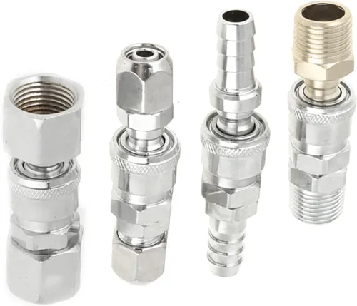 Vista 5 de Juego de acopladores de conexión BSP de 1/2 pulgadas, conector de compresor de aire con enchufe de 4 puertos y 4 enchufes, accesorios de aire