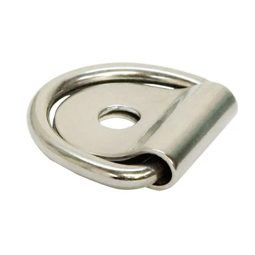 Vista 4 de Marine Boat - Anillo en D de acero inoxidable con anillo en D para cubierta de bucle plegable para placa de ojo, agujero de pasador de 1/4