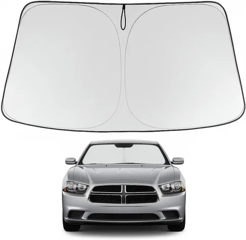 Vista 172 de Proadsy Parasol para parabrisas Rivian R1S 2022-2025 2026 de 4 capas plegable, protector de parasol frontal que bloquea los rayos UV, mantiene