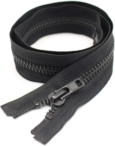 Vista 2 de YaHoGa # 10 8 pulgadas negro níquel separación chaqueta cremallera para coser (8")