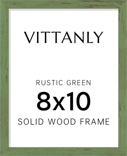 Vista 127 de Vittanly - Marco de fotos de 4 x 6 pulgadas de madera maciza con plexiglás, incluye paspartú de 3,5 x 5, para colgar en la pared o poner sobre una