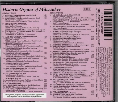 Vista 2 de Historic Organs of Milwaukee 25 Historic Pipe Organs, Madison to Milwaukee