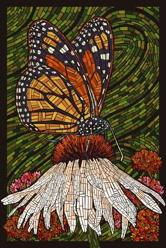 Vista 10 de Lantern Press Rompecabezas de jardín de mariposas de flores silvestres Mariposa de flores sil