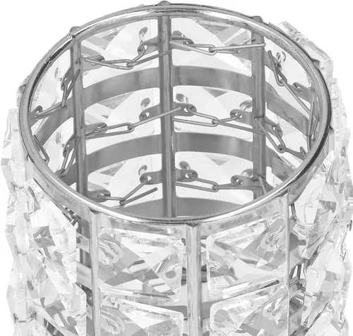 Vista 9 de Soporte para brochas de maquillaje, elegante caja de joyería de cristal, caja organizadora de joyas, aretes, anillos, organizador de tesoros