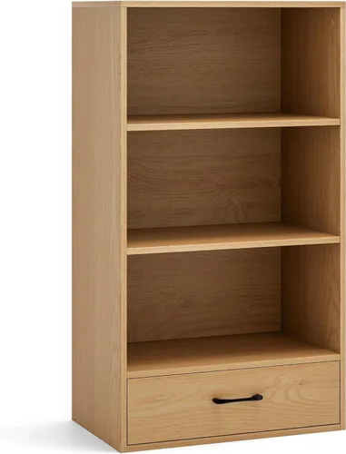 Vista 8 de Giantex Estantería de 4 niveles con cajón, organizador de pie de 42.5 pulgadas de alto, estantes de almacenamiento con dispositivo anti-caída