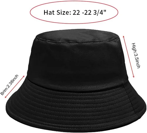 Vista 12 de PFFY Bucket Hat for Women Men Cotton Summer Sun Beach Fishing Cap