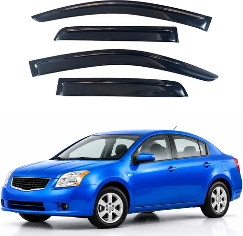 Vista 16 de Visera de ventana IG para Ford Focus Sedán y Hatchback 2012-2018, Protector de ventana lateral para lluvia y viento estilo Mugen, extra duradero