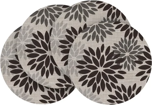 Vista 31 de Artoid Mode - Juego de 4 manteles individuales de vinilo con diseño floral, resistentes al calor, lavables, antideslizantes, de PVC, para decoración