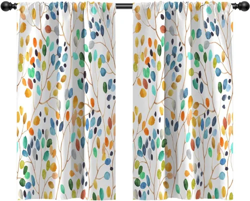 Vista 11 de Cortinas de cocina de estilo granja occidental con bolsillo para cortinero, pequeñas y cortas, estilo café rústico, cabaña, puerta de granero