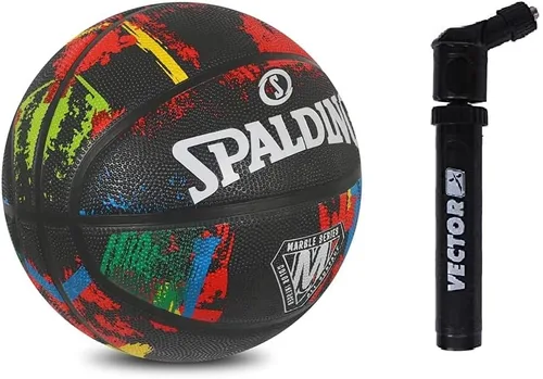 Vista 8 de Spalding Pelota de baloncesto al aire libre/interior de mármol para mujer