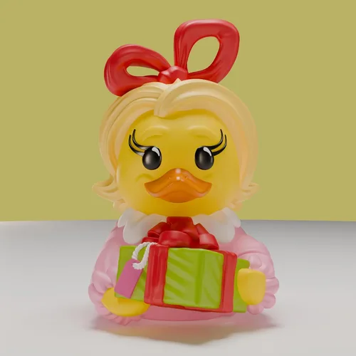 Vista 3 de TUBBZ Mini: The Grinch - Figura de vinilo de pato de goma disfrazado de Cindy Lou