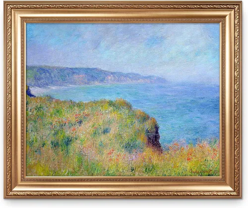 Vista 273 de A&T ARTWORK Antibes Seen from The Salis Gardens de Claude Monet Las Obras de Arte Clásico Mundial Reproducciones, Impresiones de Arte en Lienzo