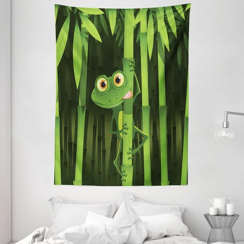 Vista 135 de Ambesonne Tapiz de hongos, atmósfera psicodélica, escena astral estrellada con motivos orientales trippy, decoración de tela para colgar en la pared
